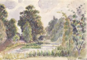 Stagno ai Giardini di Kew, 1892 da Camille Jacob Pissarro