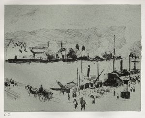 Quai Boieldieu a Rouen da Camille Jacob Pissarro