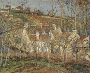 Tetti rossi, angolo di un villaggio, inverno, 1877