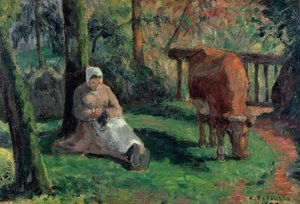 Pastorella, Montfoucault, 1875 da Camille Jacob Pissarro