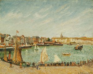 Il sole del pomeriggio, porto esterno di Dieppe da Camille Jacob Pissarro