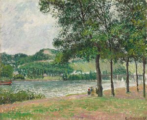Le Cours-la-Reine a Rouen, tempo grigio da Camille Jacob Pissarro