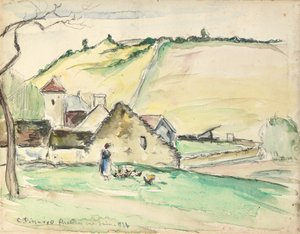 La fattoria a Chatillon-Sur-Seine, 1882 da Camille Jacob Pissarro