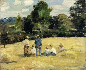 Il riposo dei mietitori, Montfoucault da Camille Jacob Pissarro