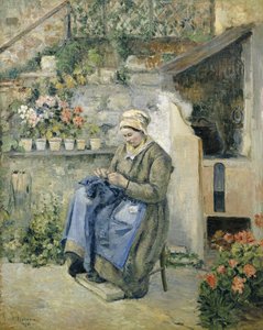 La madre allegra, 1874 da Camille Jacob Pissarro