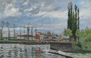 La chiusa a Pontoise da Camille Jacob Pissarro