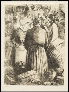 Il mercato a Pontoise, c.1895 da Camille Jacob Pissarro