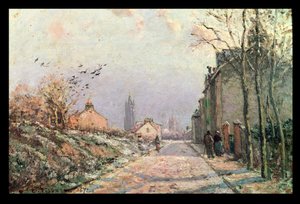 La Strada, Effetto Invernale, 1872 da Camille Jacob Pissarro