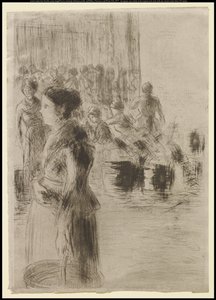 La serva che fa la spesa da Camille Jacob Pissarro