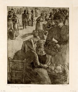 Il mercato delle verdure a Pontoise, 1891