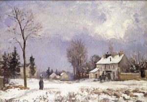 La strada di Versailles a Saint-Germain a Louveciennes da Camille Jacob Pissarro