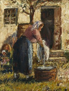 La lavandaia, c.1898 da Camille Jacob Pissarro