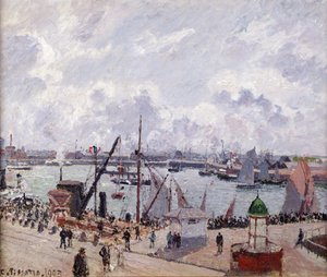Il porto esterno di Le Havre, Quai de Southampton, la barca di Honfleur che lascia il porto
