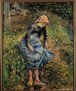 Il pastore dice che la fanciulla ha una bacchetta da Camille Jacob Pissarro
