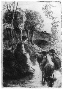 Vachere au Bord de Leau, Pastorella accanto all
