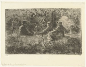 Riposo domenicale nel bosco da Camille Jacob Pissarro