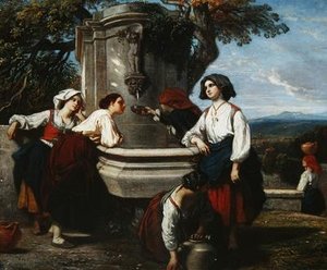 Donne di Ossaloise alla fontana, c.1845 da Camille Joseph Etienne Roqueplan