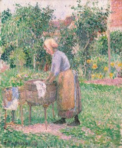Una lavandaia a Éragny, 1893 da Camille Jacob Pissarro