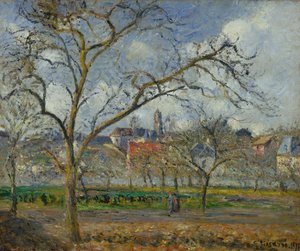 Un frutteto a Pontoise in inverno da Camille Pissarro