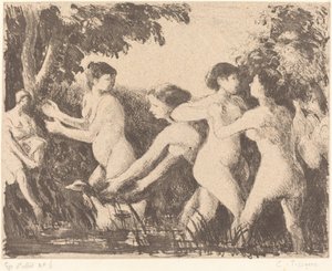 Bagnanti che lottano, c. 1896 da Camille Pissarro
