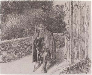 Mendicante con Stampella, 1897 da Camille Pissarro
