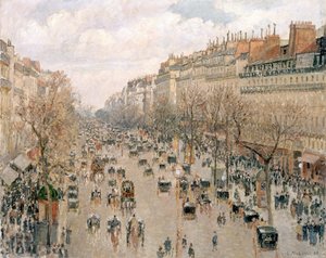 Boulevard Montmartre, sole pomeridiano da Camille Jacob Pissarro