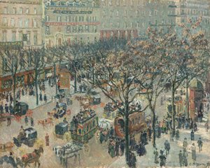 Boulevard des Italiens, mattina, luce del sole da Camille Pissarro
