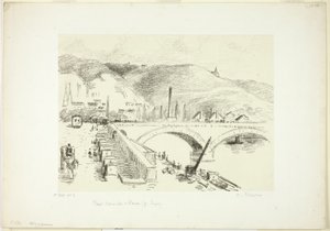 Ponte a Rouen: Pont Corneille da Camille Pissarro