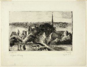 Chiesa e Fattoria a Éragny da Camille Pissarro
