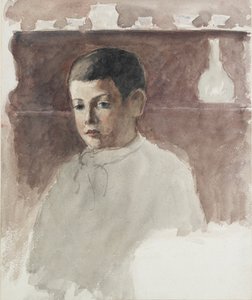 Ritratto a mezzo busto di Lucien Pissarro 1863-1944, c1875
