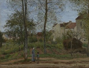 Case a Bougival (Autunno) da Camille Pissarro