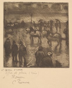 Impressioni di pioggia, Rouen, 1883 da Camille Jacob Pissarro