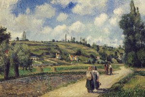Paesaggio vicino a Pontoise, la strada di Auvers, 1881 da Camille Jacob Pissarro