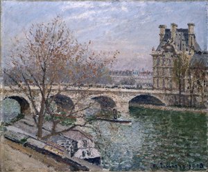 Le Pont Royal e Pavillon de Flore da Camille Jacob Pissarro