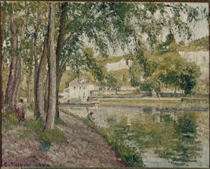 Moret, il canale di Loing: il sentiero verso Saint Mammes da Camille Jacob Pissarro