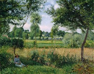 Effetto della Luce del Sole del Mattino, Eragny, 1899 da Camille Jacob Pissarro