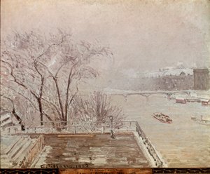 Mattina al Louvre, effetto neve da Camille Jacob Pissarro