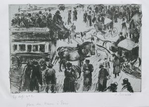 Place du Havre, a Parigi, c. 1897 da Camille Pissarro