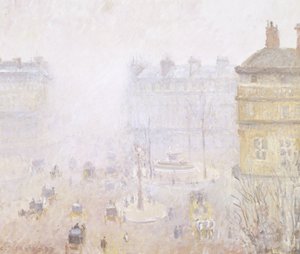 Place du Theatre Francais: Effetto nebbia da Camille Jacob Pissarro