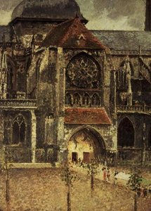 Portale della Chiesa di San Giacomo, Dieppe da Camille Pissarro