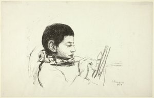Ritratto: Lucien Pissarro da Camille Pissarro