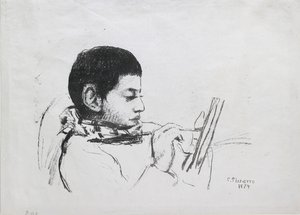 Ritratto di Lucien Pissarro, 1874 da Camille Pissarro