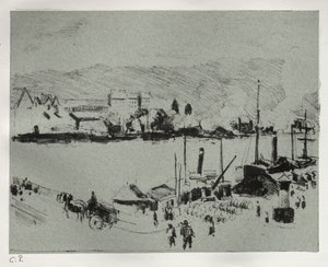 Quai Boieldieu a Rouen da Camille Pissarro