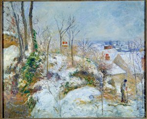 Effetto neve, La Garenne a Pontoise da Camille Pissarro