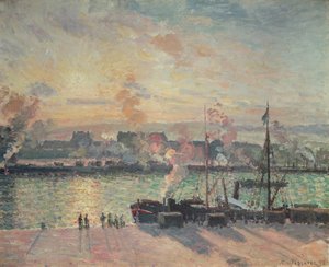 Tramonto a Rouen da Camille Pissarro