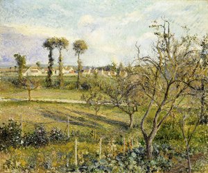 Tramonto a Valhermeil, vicino a Pontoise, 1880 da Camille Jacob Pissarro