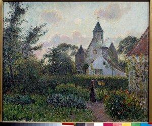 La chiesa di Knocke in Belgio da Camille Jacob Pissarro
