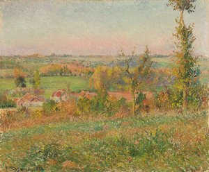 Le colline di Thierceville viste dalla strada di campagna, dintorni di Eragny, 1884 da Camille Jacob Pissarro
