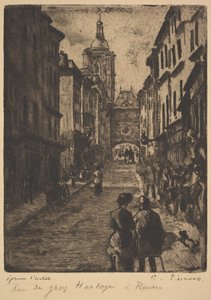 La strada del Grande Orologio, Rouen, 1885