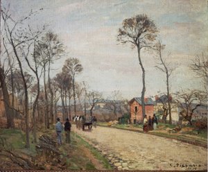 La strada per Louveciennes da Camille Jacob Pissarro